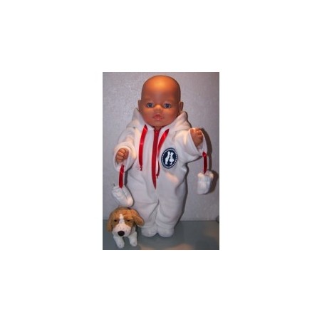 winterpak wit met stelletje baby born 43cm
