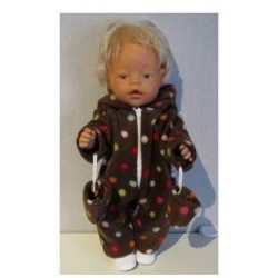 winterpak bruin stippen baby born 43cm
