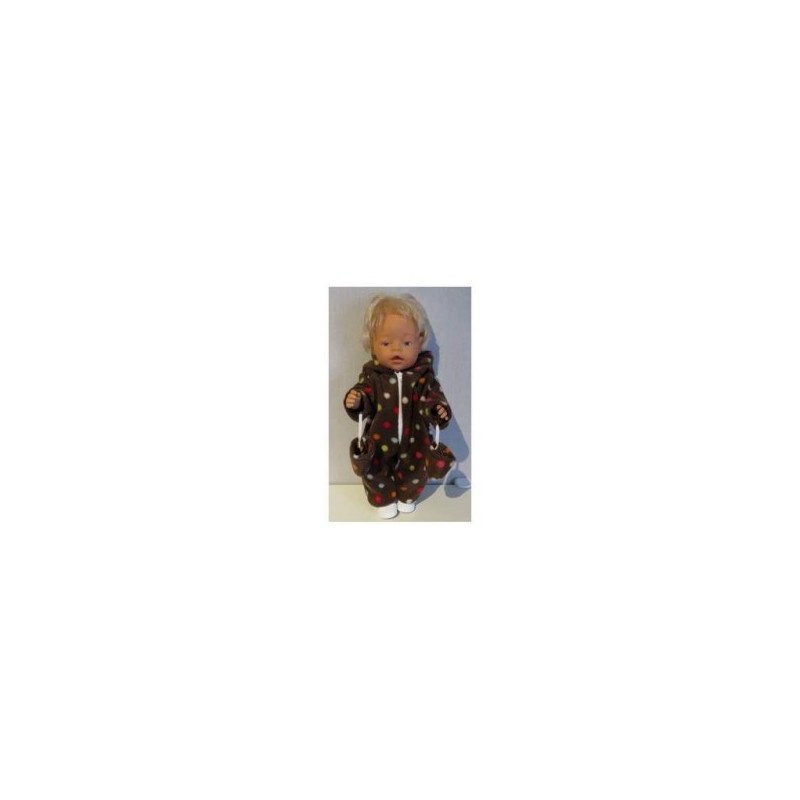 winterpak bruin stippen baby born 43cm