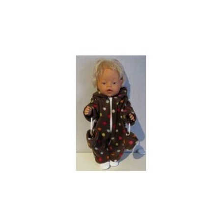 winterpak bruin stippen baby born 43cm