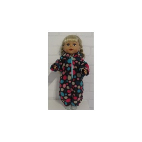 winterpak bruin polka dots baby born 43cm