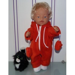 winterpak midden rood baby born 43cm