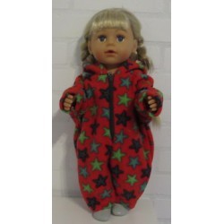 winterpak rood met sterren baby born 43cm
