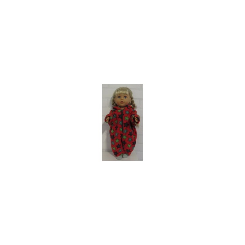 winterpak rood met sterren baby born 43cm