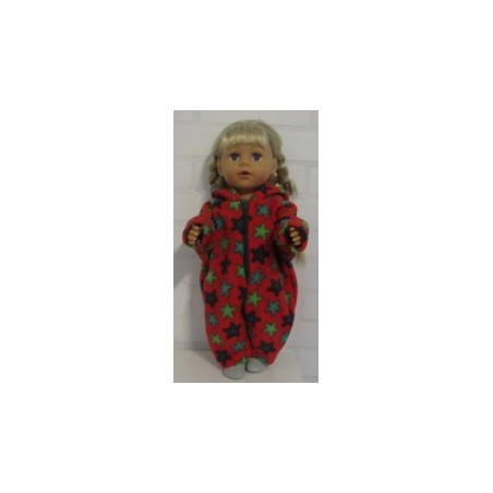 winterpak rood met sterren baby born 43cm