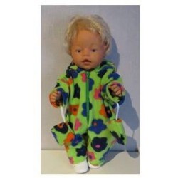 winterpak groen met bloemen baby born 43cm