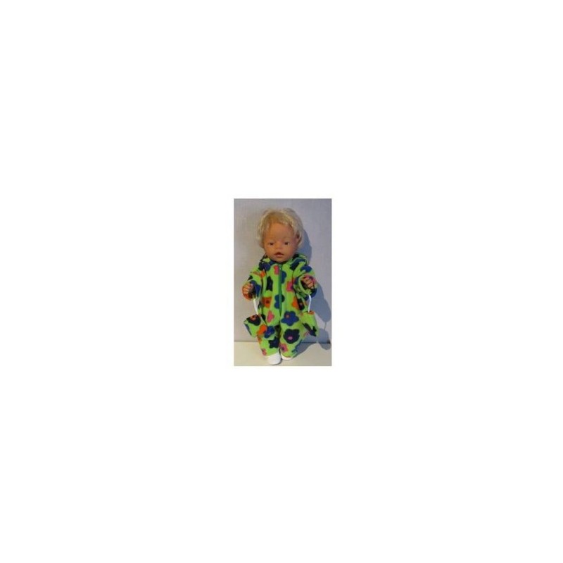 winterpak groen met bloemen baby born 43cm