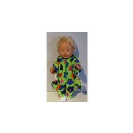 winterpak groen met bloemen baby born 43cm