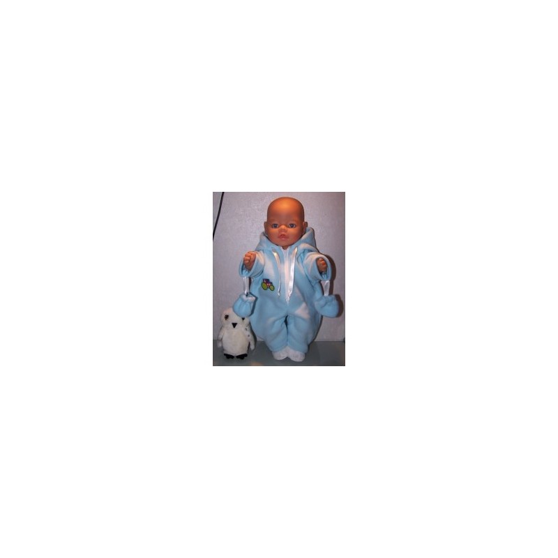 winterpak blauw met tractor baby born 43cm