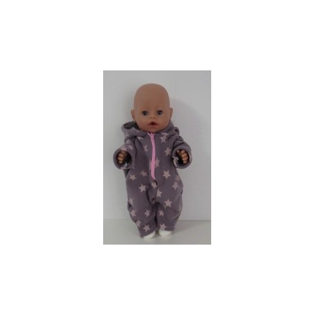 winterpak grijs met sterren roze baby born 43cm