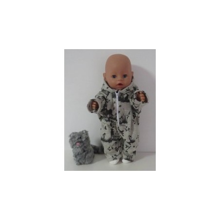 winterpak grijs paard baby born 43cm