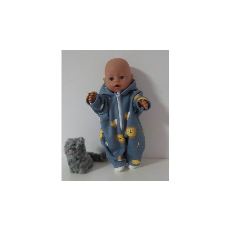winterpak blauw leeuwen baby born 43cm
