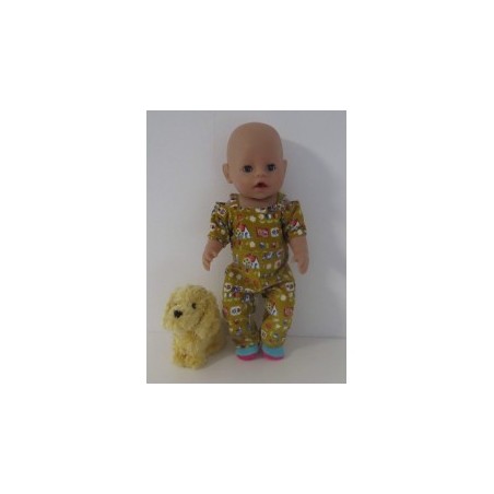 jumpsuit geel eendjes baby born 43cm