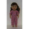jumpsuit hard roze bloemen baby born 43cm