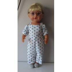 jumpsuit sterren blauw baby born 43cm
