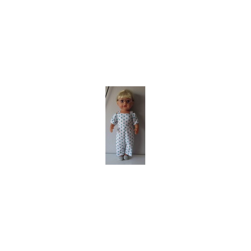 jumpsuit sterren blauw baby born 43cm