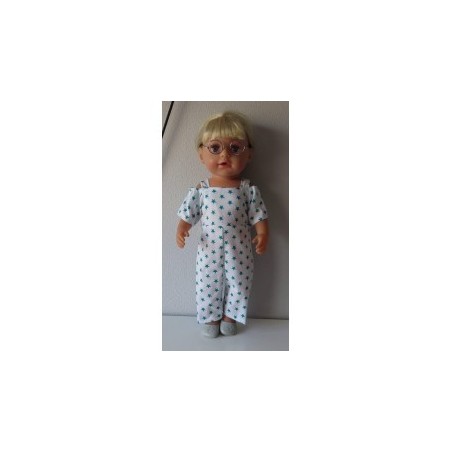 jumpsuit sterren blauw baby born 43cm