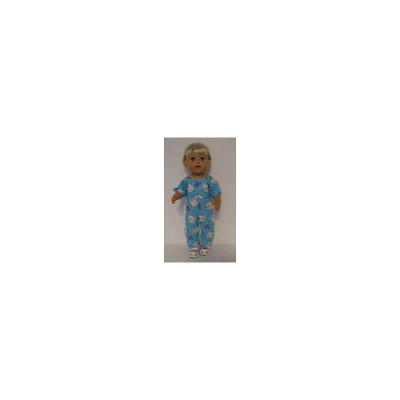 jumpsuit blauw kat baby born 43cm