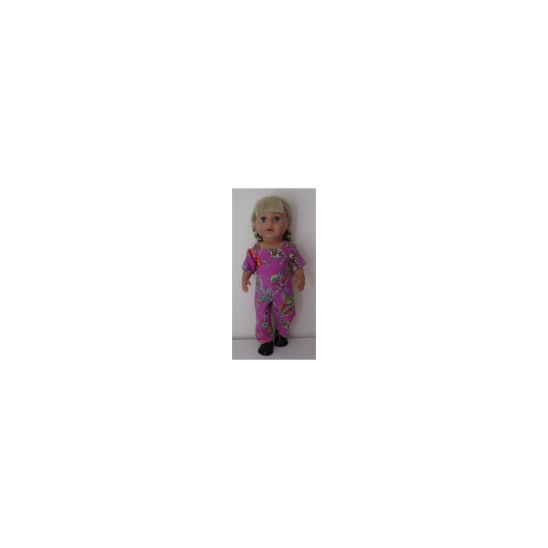 jumpsuit hard roze baby born 43cm