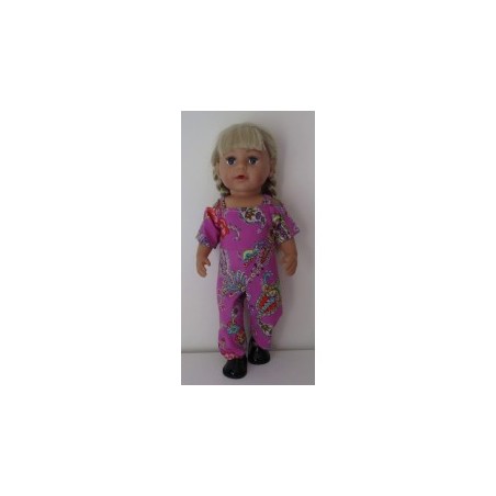 jumpsuit hard roze baby born 43cm