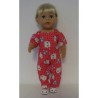 jumpsuit roze kat baby born 43cm