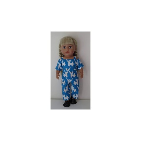jumpsuit blauw olifanten baby born 43cm
