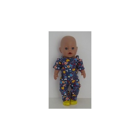 jumpsuit hartjes baby born 43cm