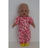 jumpsuit roze vlinders baby born 43cm