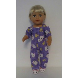 jumpsuit lila kat baby born 43cm