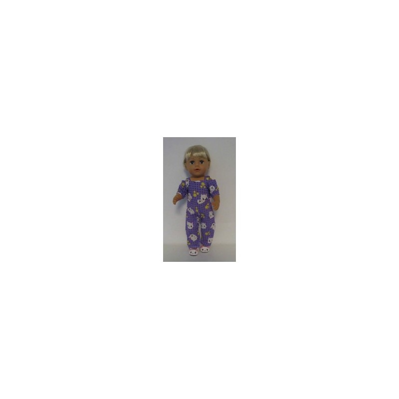 jumpsuit lila kat baby born 43cm