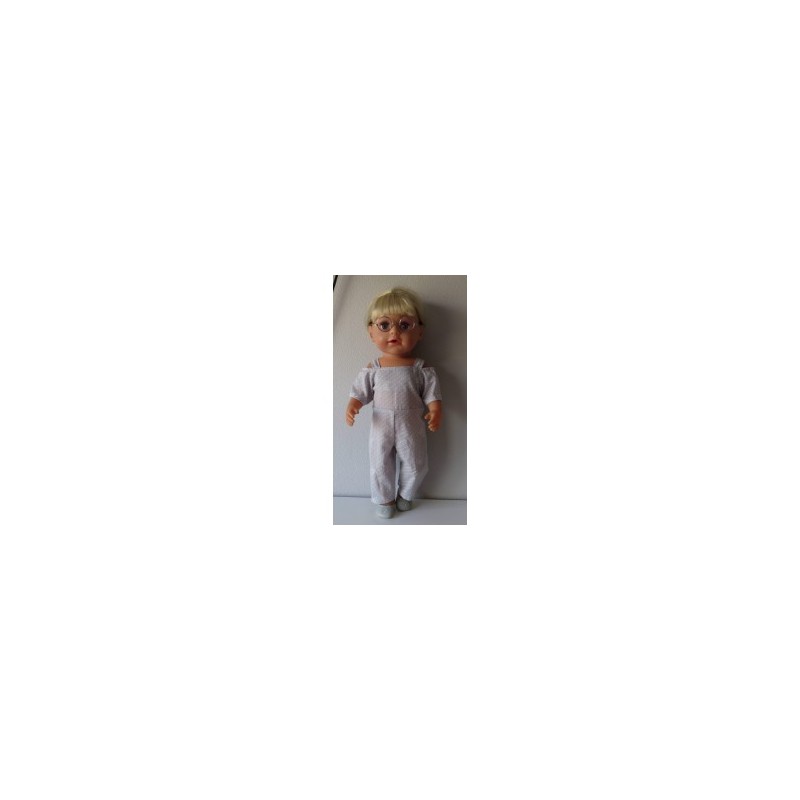 jumpsuit grijs vlinders baby born 43cm