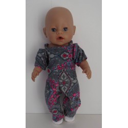 jumpsuit grijs baby born 43cm