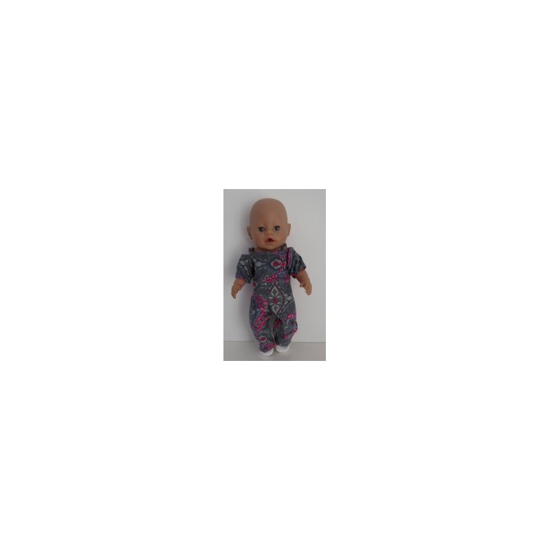 jumpsuit grijs baby born 43cm