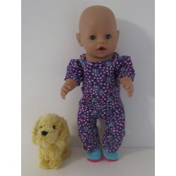 jumpsuit paars baby born 43cm
