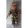 jumpsuit grijs uilen baby born 43cm