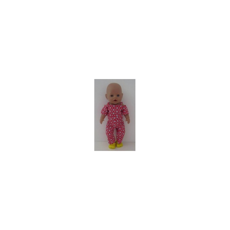 jumpsuit rood baby born 43cm
