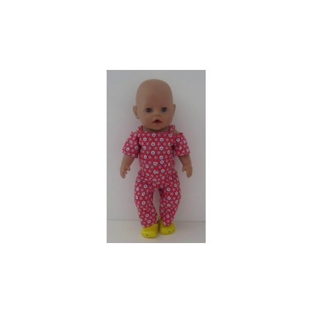 jumpsuit rood baby born 43cm