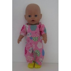 jumpsuit roze baby born 43cm