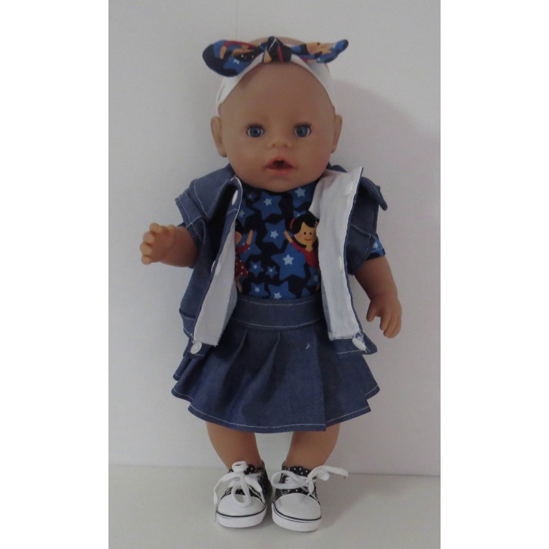 plooirok baby born 43cm plooirok baby born 43cm