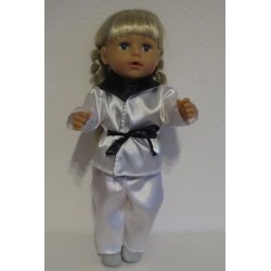 slaapset wit met zwart baby born 43cm