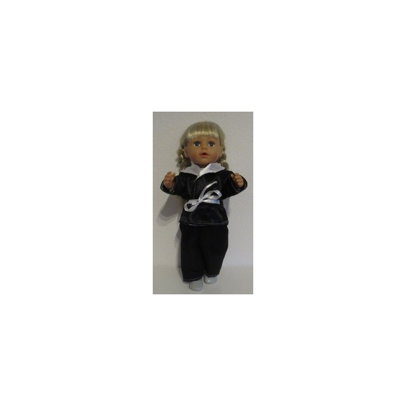 slaapset zwart met wit baby born 43cm