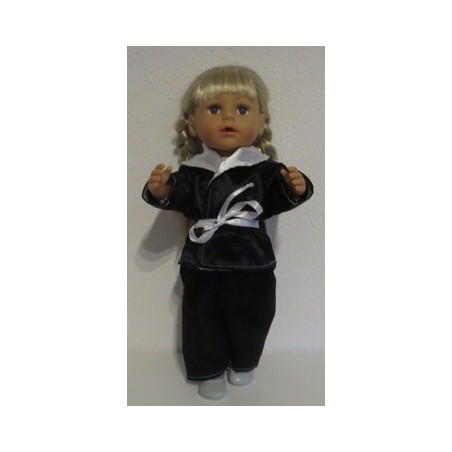 slaapset zwart met wit baby born 43cm