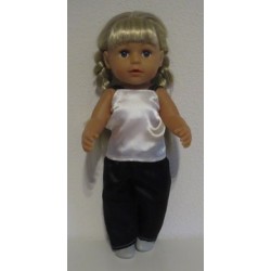 slaapset zwart met wit baby born 43cm