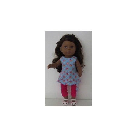 zomersetje blauw roosjes baby born 43cm