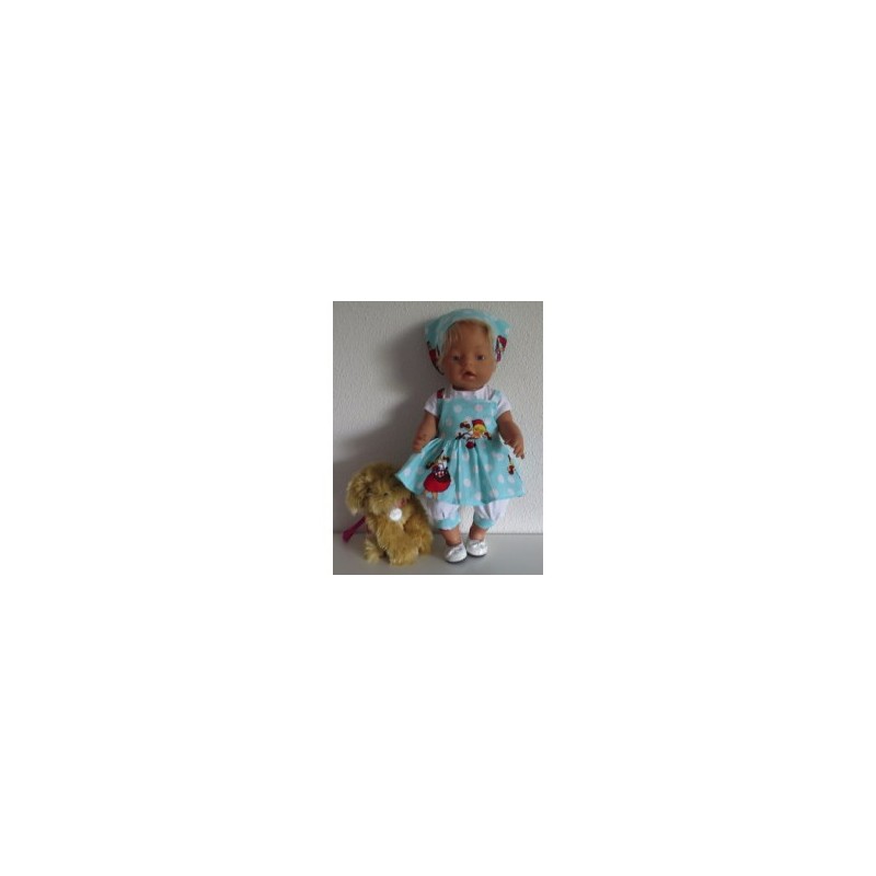 zomersetje mint stippen baby born 43cm