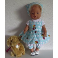 zomersetje mint met hartjes baby born 43cm