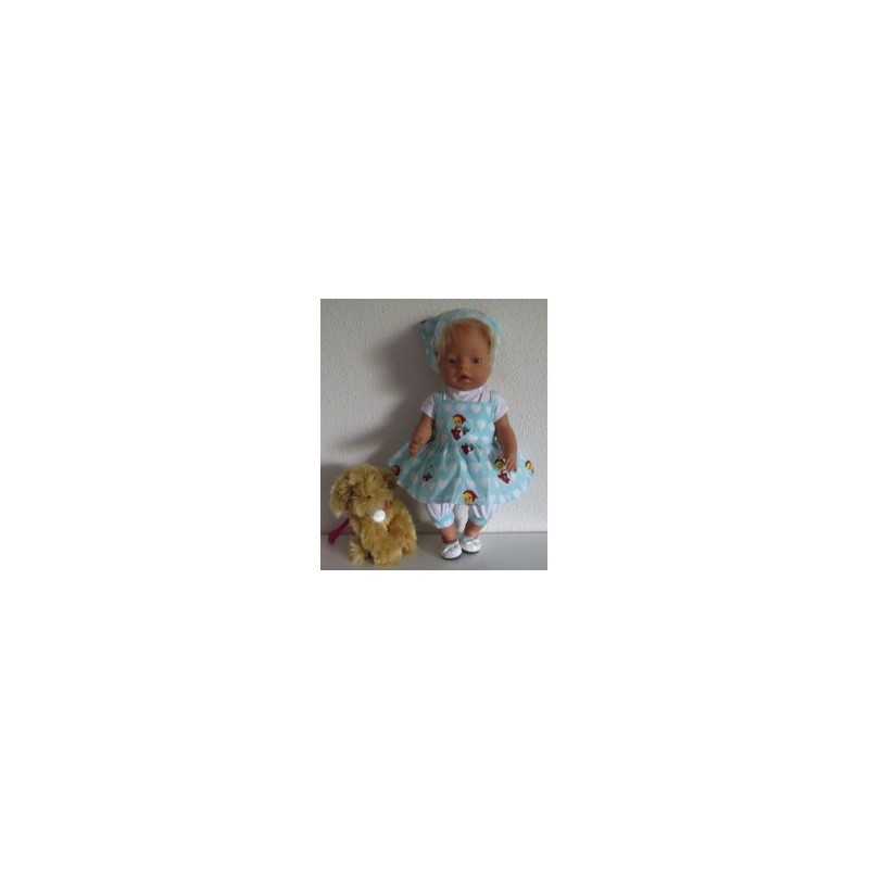 zomersetje mint met hartjes baby born 43cm