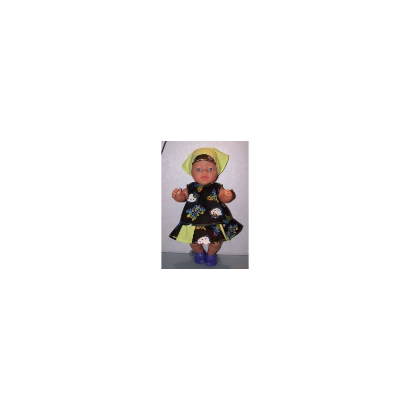 zomersetje hello kitty zwart baby born 43cm