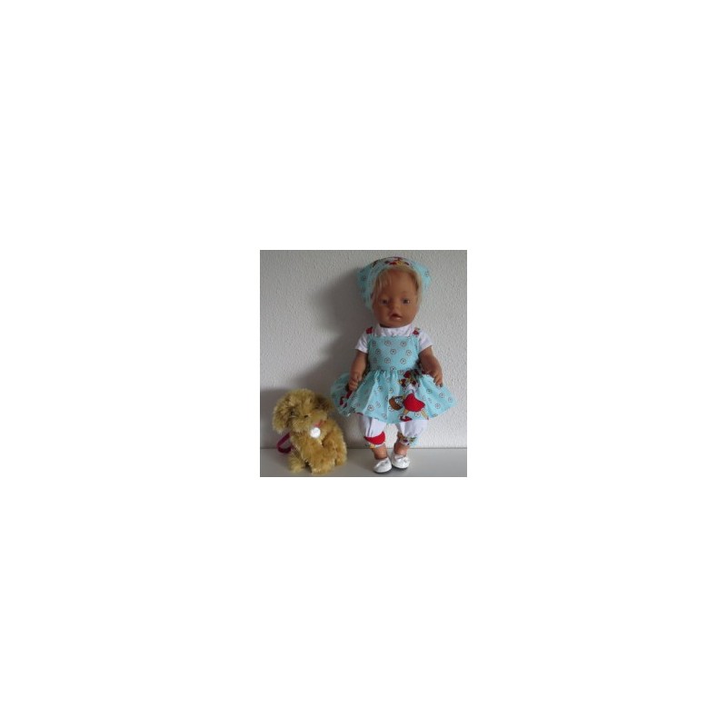 zomersetje mint bloemen baby born 43cm