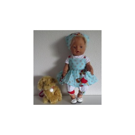zomersetje mint bloemen baby born 43cm